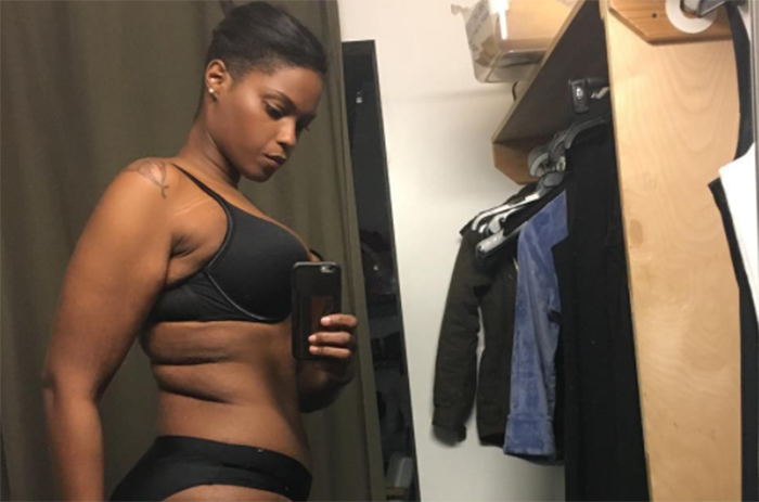 Monique Robinson showing off her body