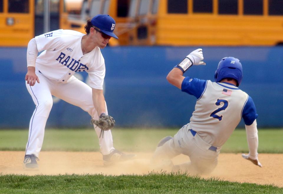 Horseheads beat Maine-Endwell, 1-0, in 10 innings in a Section 4 Class A baseball semifinal May 19, 2023 at Horseheads High School.