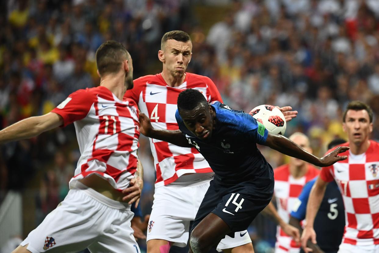 Perisic handles Matuidi’s header.