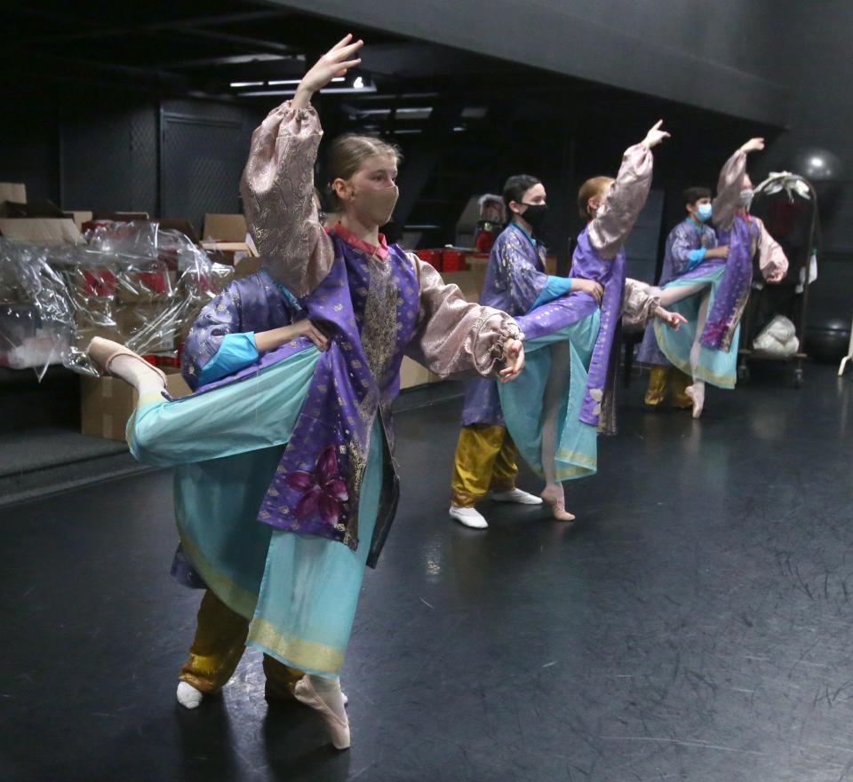 The Canton Ballet rehearses last week for upcoming performances of "The Nutcracker" at the Canton Palace Theatre.