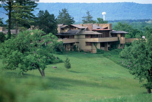 The Taliesin estate, Frank Lloyd Wright's home for 48 years, covers 600 acres in Spring Green, Wisconsin.