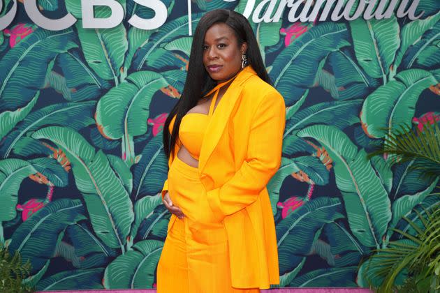 Uzo Aduba attends the 76th annual Tony Awards in New York City.