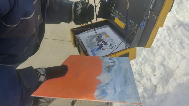 Why this plein-air artist chooses to paint in subzero temperatures