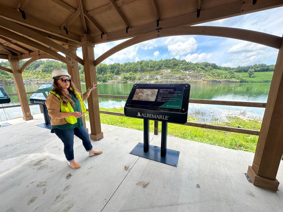 Kirsten Martin talks about Albemarle's plans to potentially being mining lithium at the site in Kings Mountain.