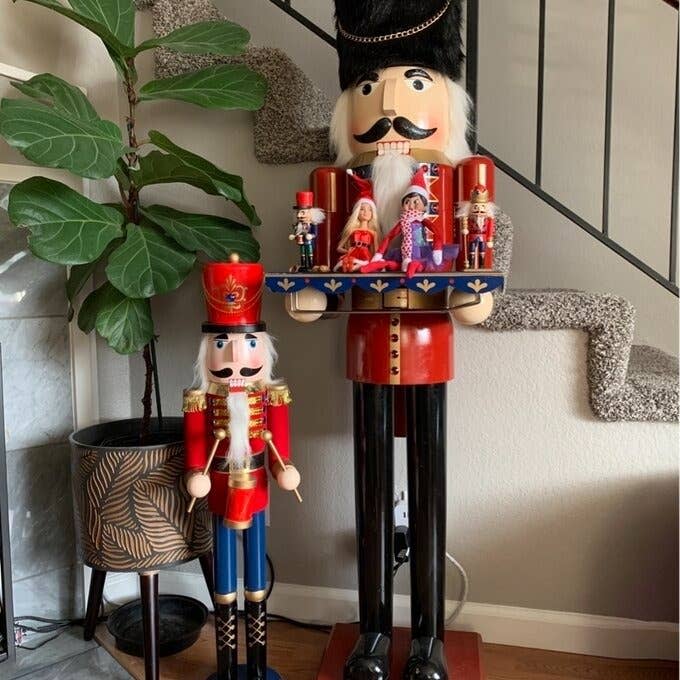 two of the nutcrackers in a reviewer's home