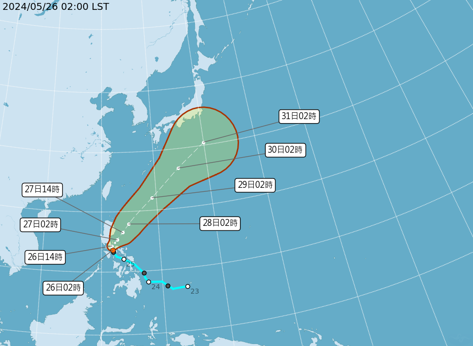 <strong>今年首颱艾維尼生即將形成，對台灣無直接影響。（圖／氣象署）</strong>