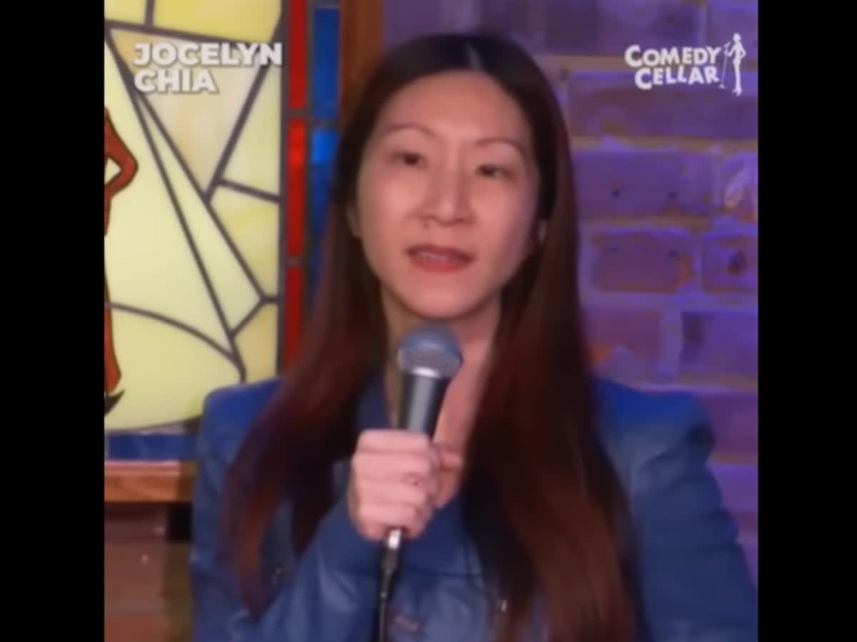 Singapore-born Jocelyn Chia cracked a joke about MH310 at New York’s Comedy Cellar and created a furore across Malaysia and Singapore (Screengrab/Adola Tube/YouTube)