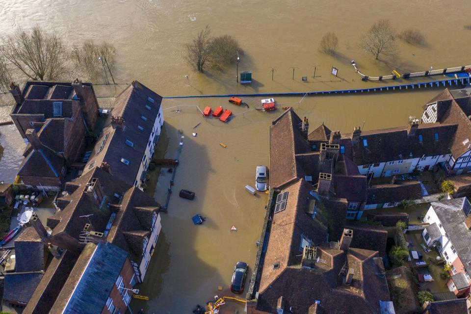 Flood defences have been overwhelmed (Getty Images)