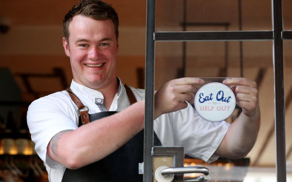 Will Murray, chef and co-owner of Fallow, which has seen a big rise in bookings since the scheme started  - Jonathan Brady /PA