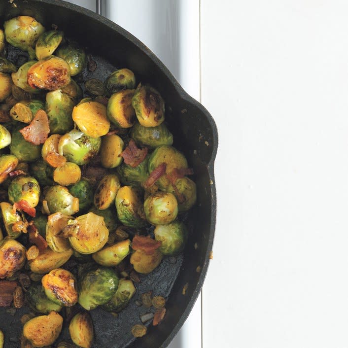 Brussels Sprouts with Bacon and Raisins