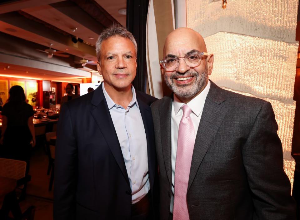 LOS ANGELES, CALIFORNIA - OCTOBER 26: (L-R) Michael De Luca, Co-Chair & CEO, Warner Bros. Pictures Group and Jeff Goldstein, President, Domestic Theatrical Distribution Warner Bros. Pictures attend Variety and Spotify's Marketing Visionaries dinner at Sunset Tower Hotel on October 26, 2023 in Los Angeles, California. (Photo by Tommaso Boddi/Variety via Getty Images)