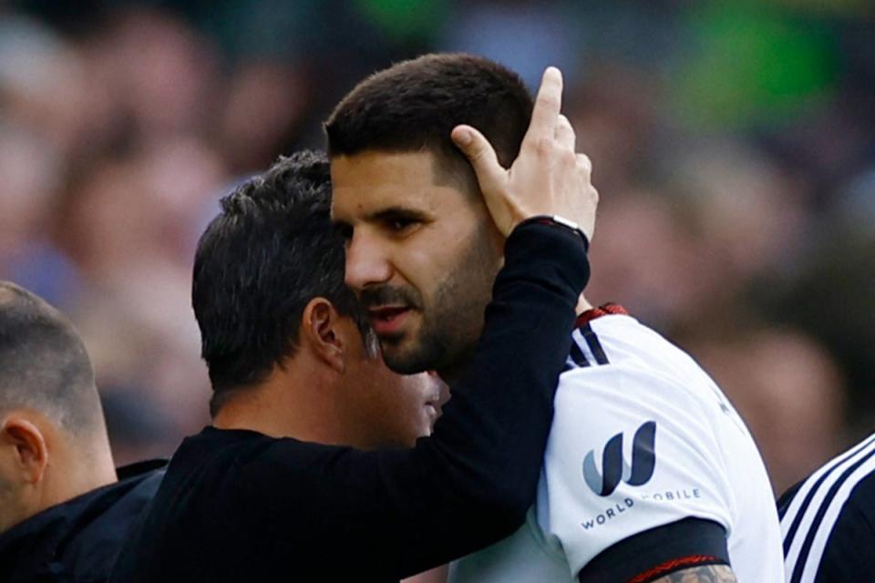 Top scorer Aleksandar Mitrovic limped off on a costly afternoon for Marco Silva’s side (Action Images via Reuters)