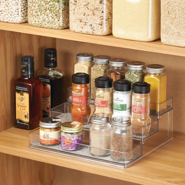 Orii 18-Jar Bamboo Counter To Drawer Spice Rack