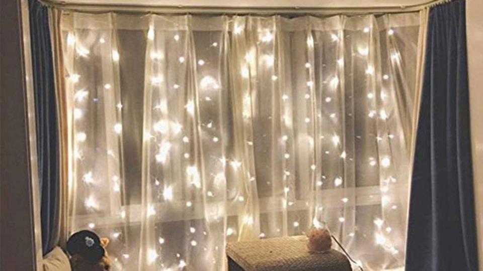 These twinkle lights are safe for indoor and outdoor use.