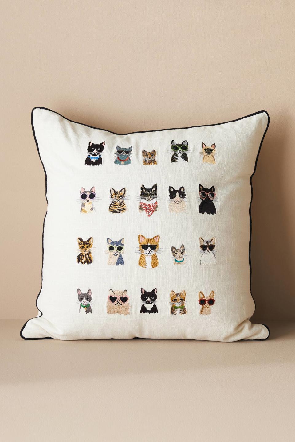 <p><a href="https://go.redirectingat.com?id=74968X1596630&url=https%3A%2F%2Fwww.anthropologie.com%2Fanthroliving%2Fshop%2Frifle-paper-co-cool-cats-pillow&sref=https%3A%2F%2Fwww.housebeautiful.com%2Fshopping%2Fg40943102%2Fgifts-for-cat-lovers%2F" rel="nofollow noopener" target="_blank" data-ylk="slk:Shop Now;elm:context_link;itc:0;sec:content-canvas" class="link ">Shop Now</a></p><p>Rifle Paper Co. Cool Cats Pillow</p><p>anthropologie.com</p><p>$120.00</p>