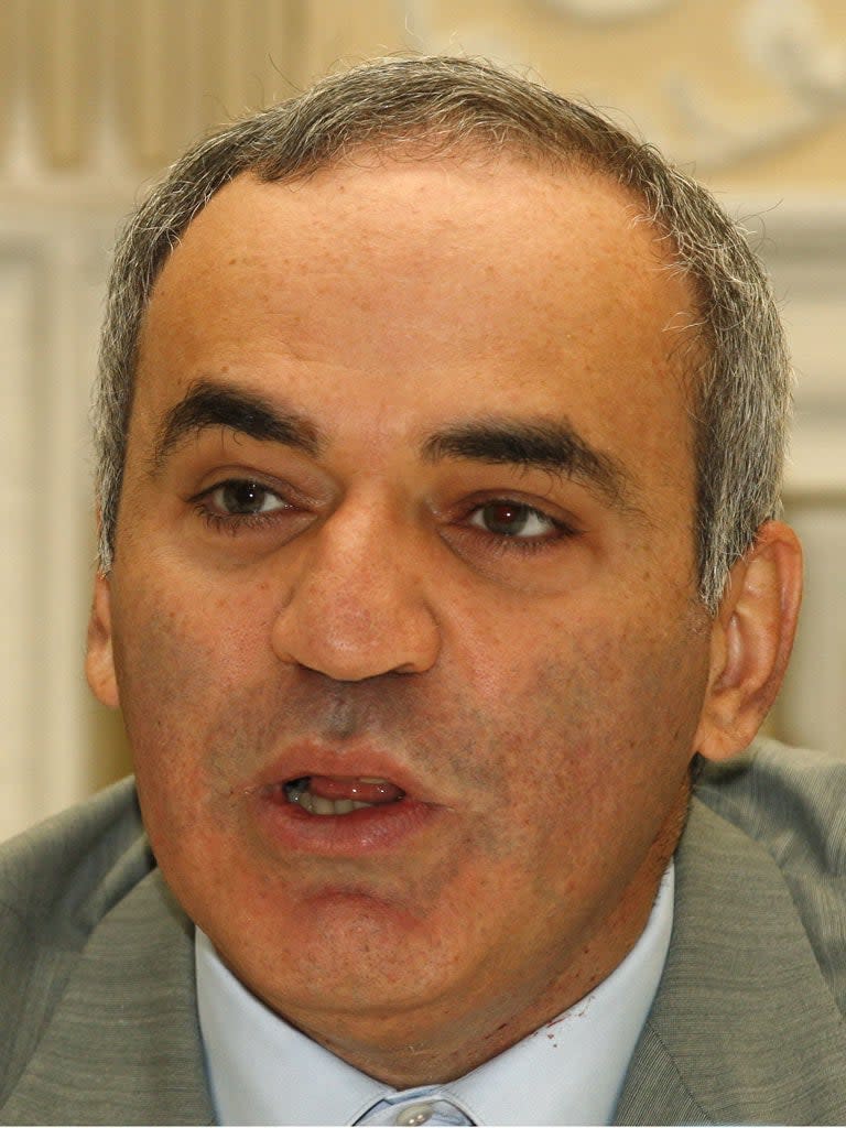 (FILE) Garry Kasparov: A former world chess champion, became an outspoken critic of Putin’s Russia (AP)