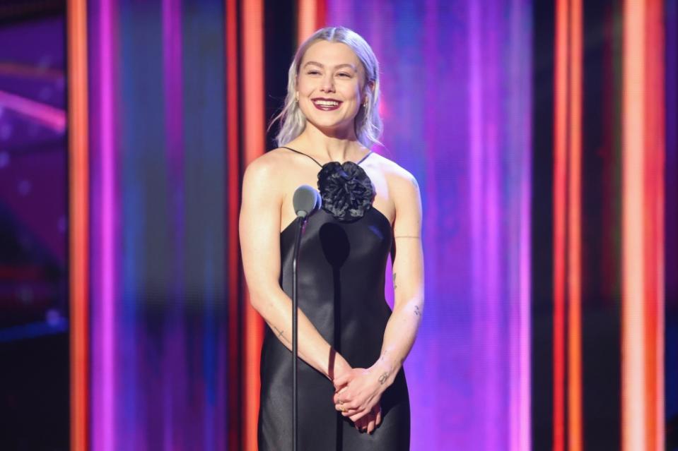 Phoebe Bridgers speaks onstage at the 2023 iHeartRadio Music Awards held at The Dolby Theatre on March 27, 2023 in Los Angeles, California.
