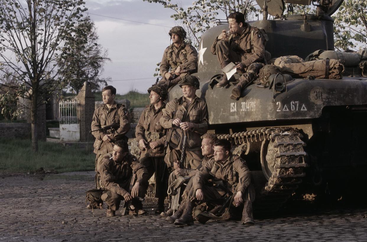 A scene from the HBO miniseries "Band of Brothers." Actor Joseph May (not pictured) portrayed Shames in the show.