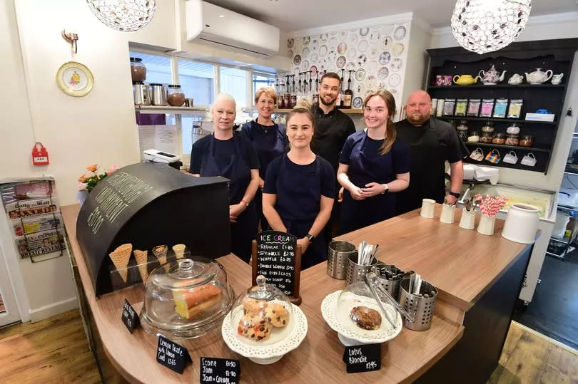Manager Siobhan Johnson (front) and the team at Toast Coffee House & Cafe, St Helens