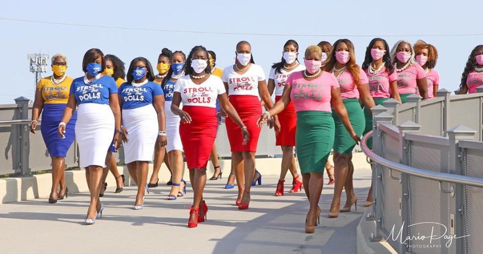 Women from the Divine 9 take part in Stroll to the Polls movement. (Photo: Mario Page Photography)