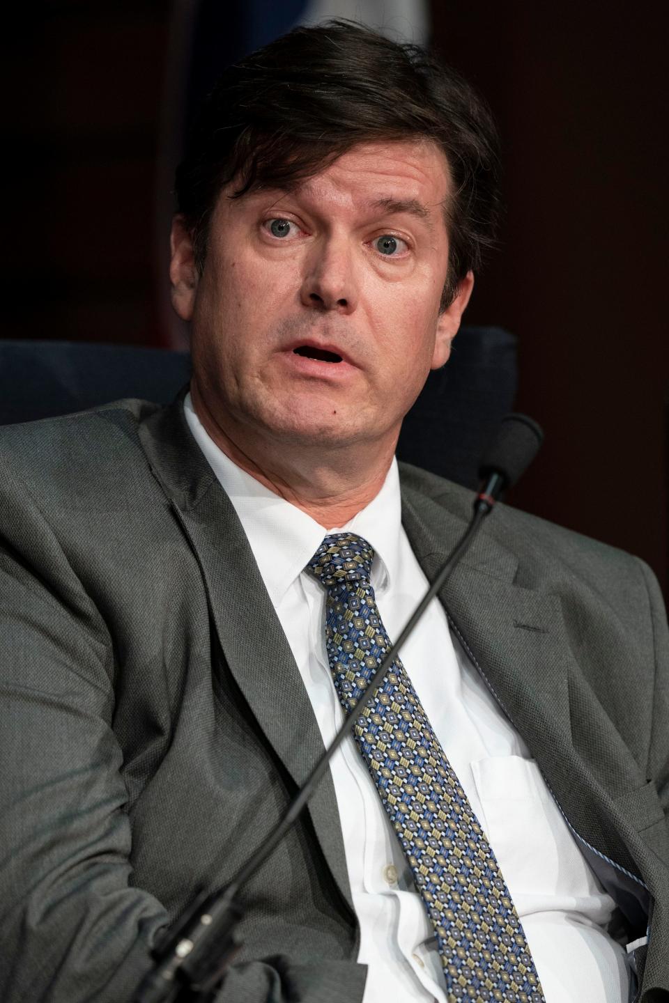 Democratic sixth district congressional candidate Randall Cooper responds to questions during a primary candidate forum hosted by The Tennessean at George Shinn Events Center on Lipscomb University's Campus Thursday, May 19, 2022, in Nashville, Tenn. 