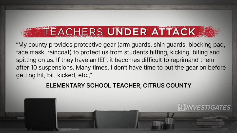 9 Investigates gathered comments from teachers across Central Florida.