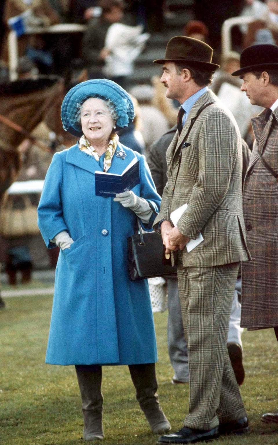 Queen Mother best Royal fashion at Cheltenham Festival horse race over the years pictures photos royal family uk - Getty Images