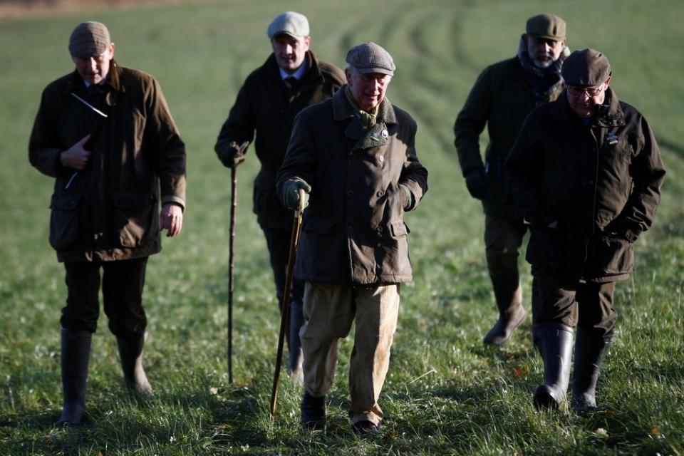 The Prince of Wales arrives to host the hedgelaying event (Peter Nicholls/PA) (PA Wire)