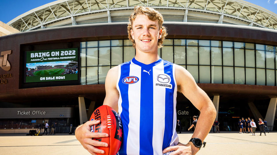 Pictured here, North Melbourne's No.1 AFL Draft pick Jason Horne-Francis.