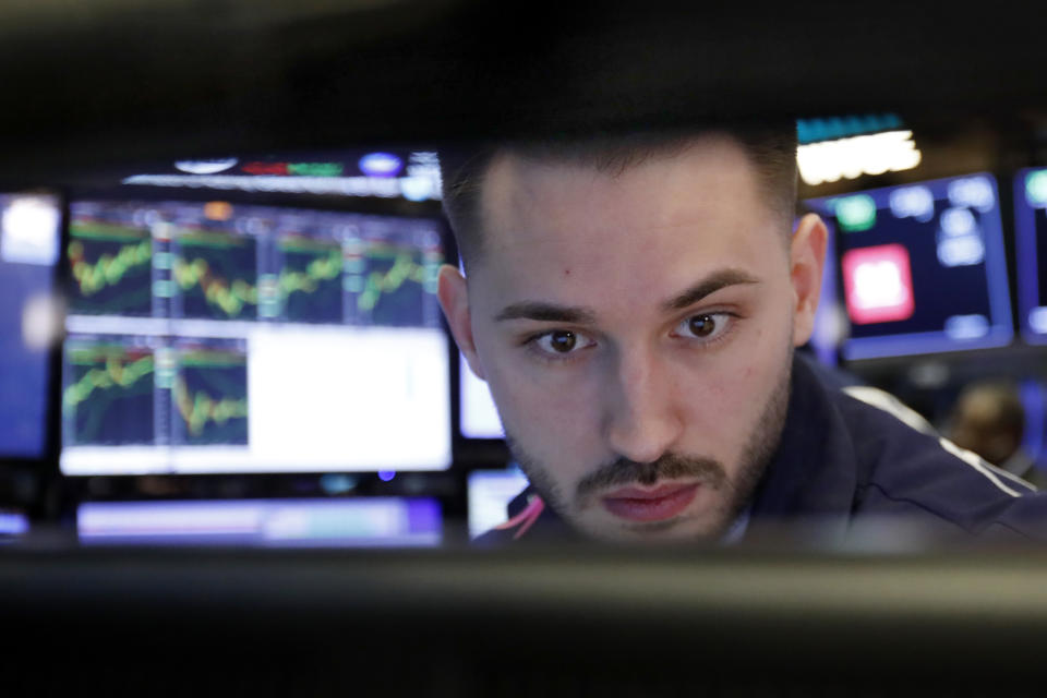 Specialist Matthew Greiner works at his post on the floor of the New York Stock Exchange, Wednesday, Jan. 9, 2019. Stocks are opening higher on Wall Street, putting the market on track for a fourth gain in a row. (AP Photo/Richard Drew)