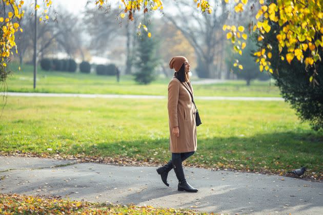 Leggings remain a good option for an easy knee-high boots style.