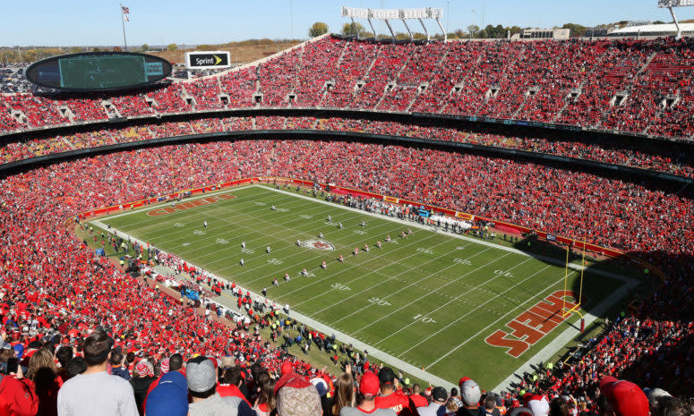 A general view of the Kansas City Chiefs stadium.