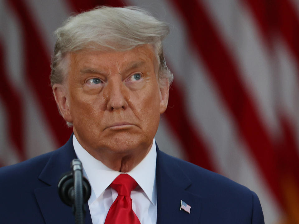 U.S. President Donald Trump speaks about Operation Warp Speed in the Rose Garden at the White House on November 13, 2020 in Washington, DC.