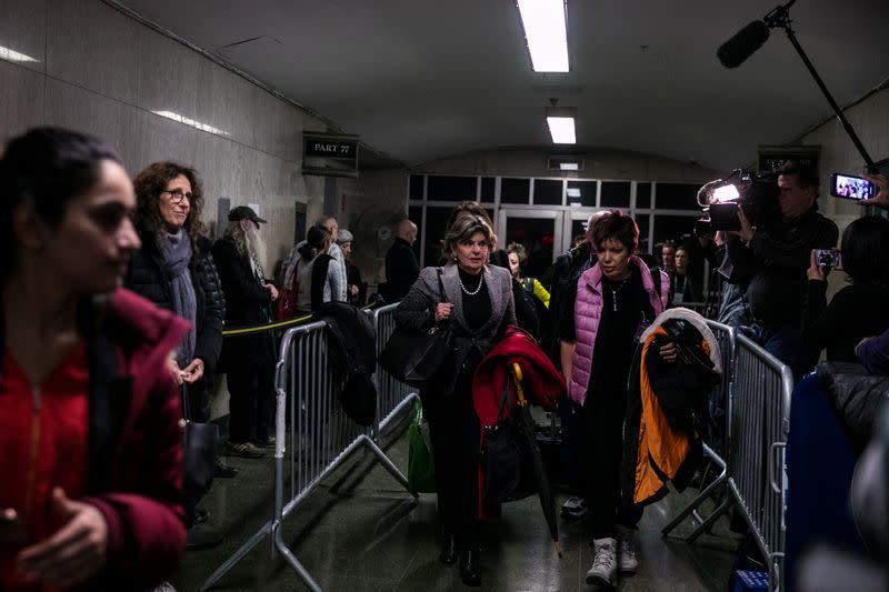 Attorney Gloria Allred is seen at New York Criminal Court for Harvey Weinstein's sexual assault trial in the Manhattan borough of New York City