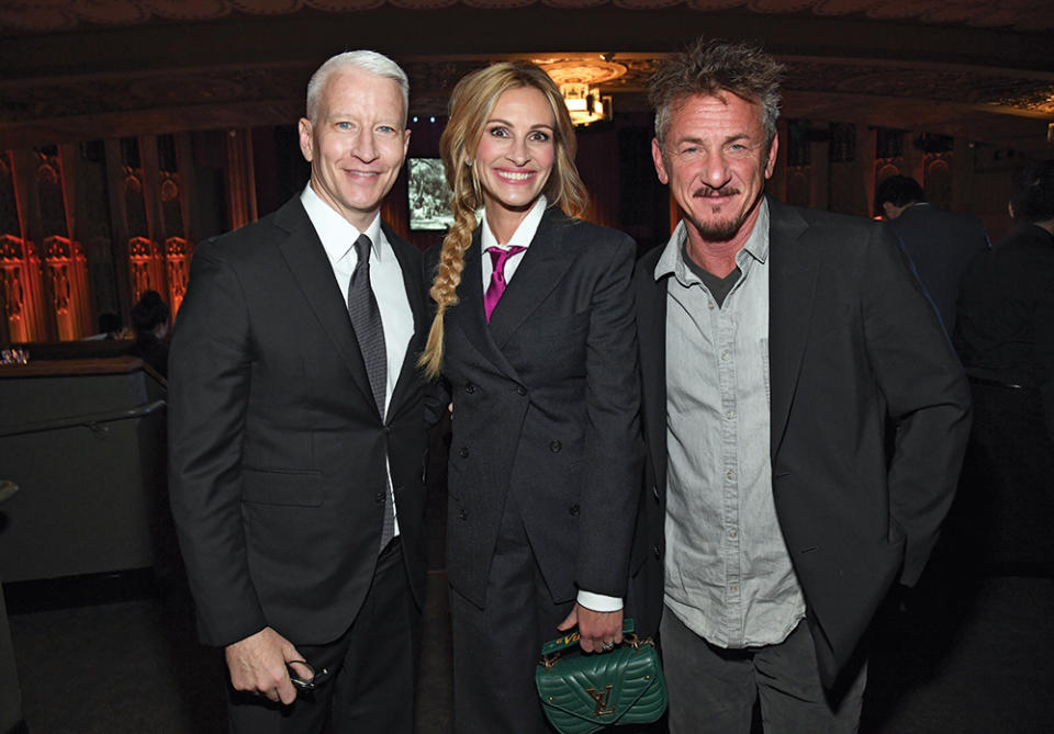 Anderson Cooper and Julia Roberts came out to support Penn and CORE at its fundraiser gala. - Credit: Kevin Mazur/Getty Images Entertainment Video for CORE, formerly J/P HRO