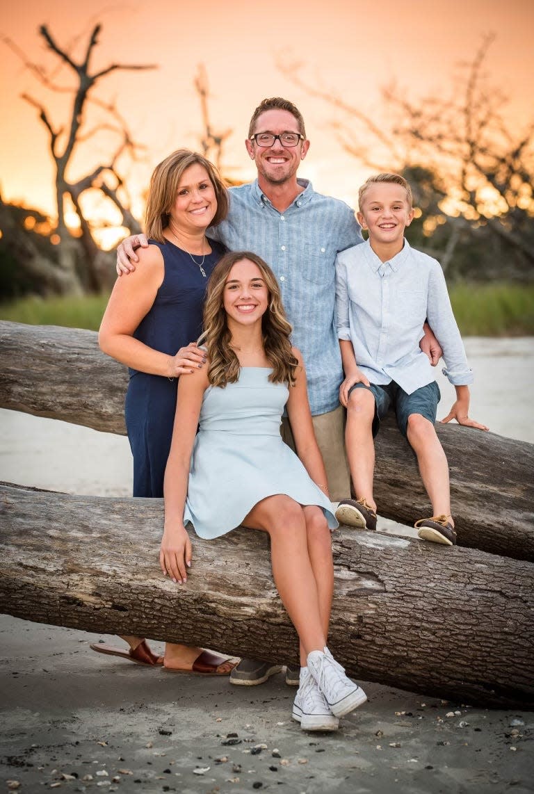 Patrick Frepan with his wife, Amy, daughter, Maggie, and his son, Tyler.