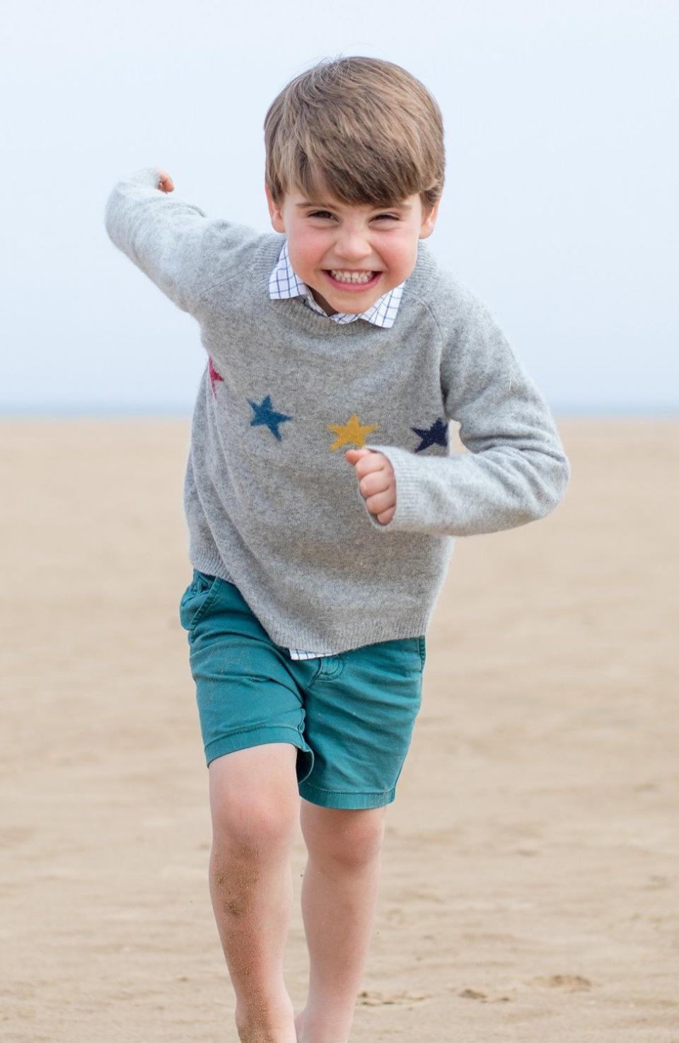 The royal birthday boy's jumper was from Olivier London's 2017 collection. (The Duchess of Cambridge)