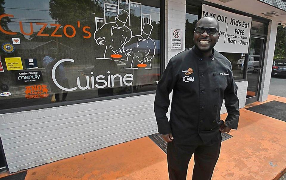 Chef Andarrio Johnson co-owns Cuzzo’s Cuisine with his cousin Anglee Brown.