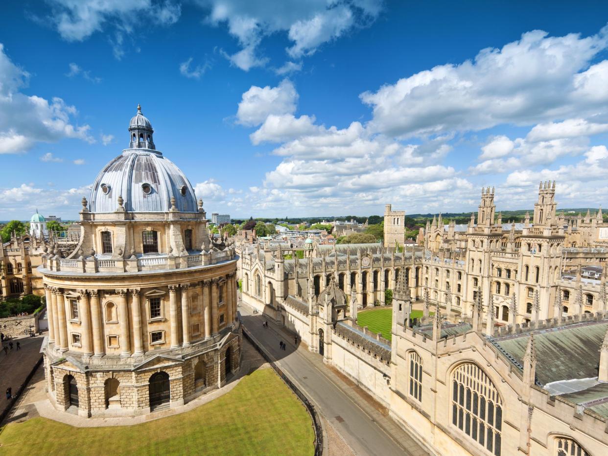 "The Radcliffe Camera and All Souls College in Oxford, UK"