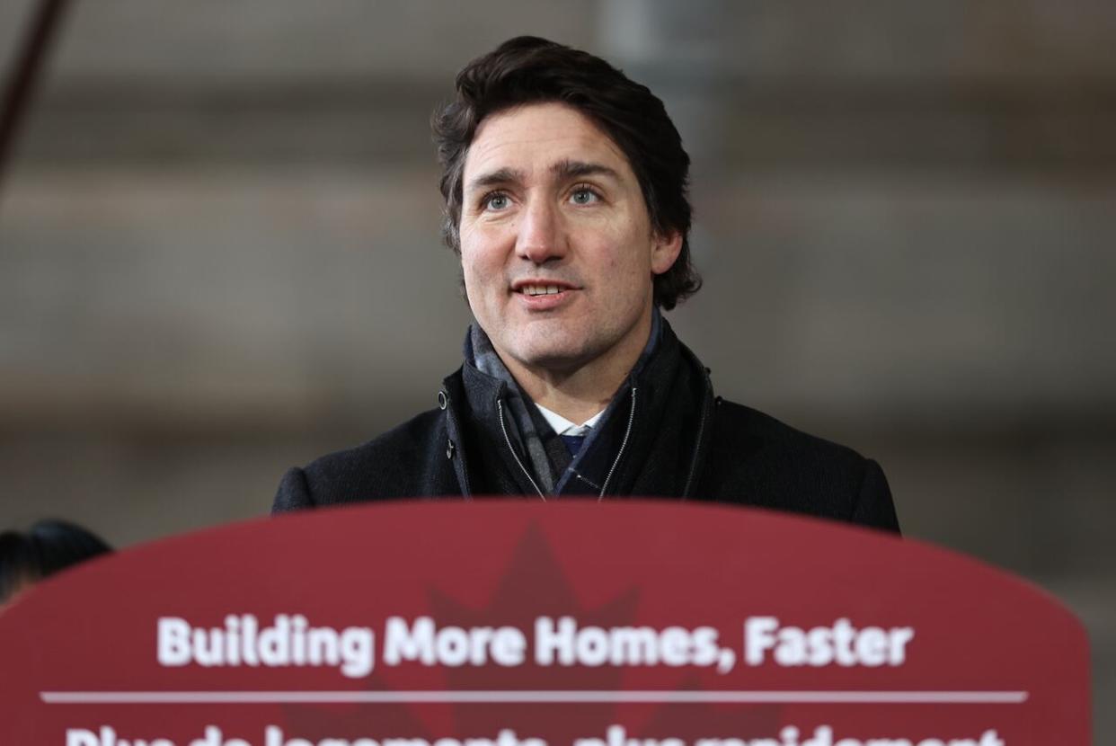 Prime Minister Justin Trudeau said Toronto will make development easier by simplifying zoning requirements and modernizing regulations. He said the city will also expand existing affordable rental programs and build more homes near transit.  (Evan Mitsui/CBC - image credit)