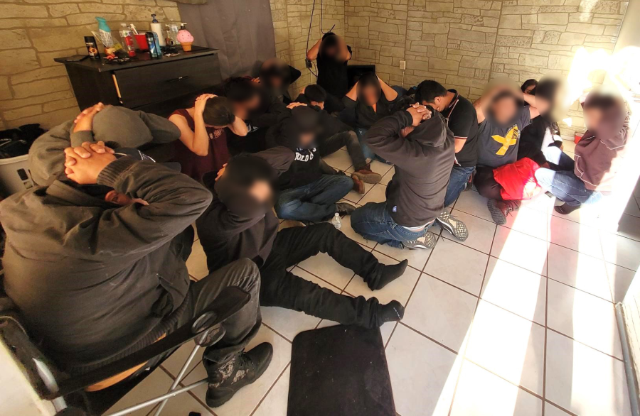 HSI El Paso and USBP arrest 25 undocumented noncitizens, 2 alleged smugglers; seize nearly $3,000. <em>Photo: ICE</em>