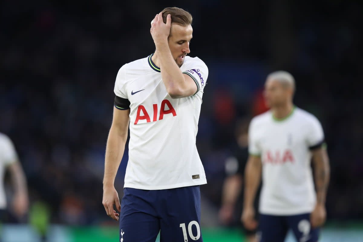 Harry Kane didn’t fire in Spurs’ heavy defeat to Leicester  (PA Wire)