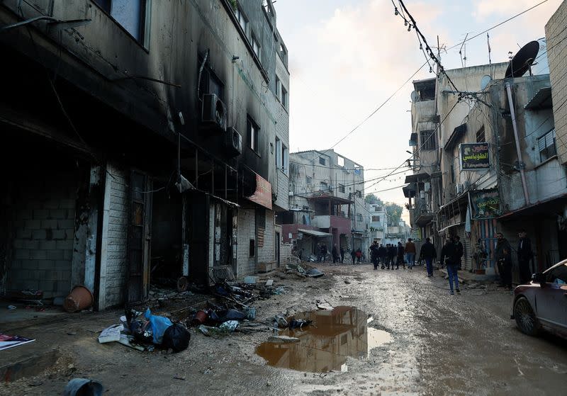 Aftermath of an Israeli raid in Jenin camp