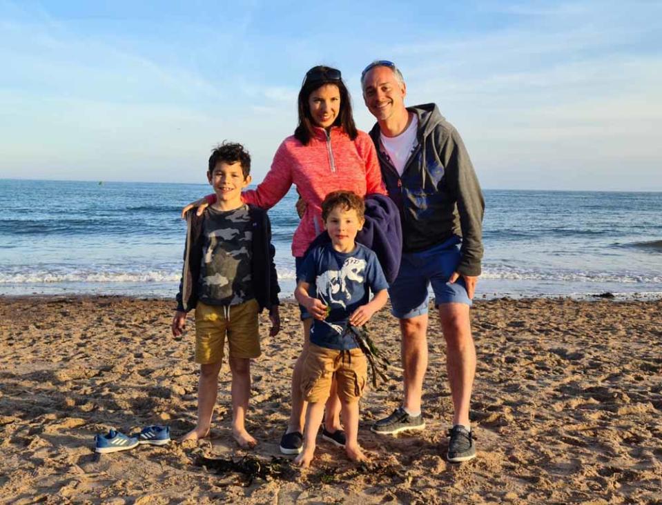 Yasmin, pictured here with her husband, Ben, and their two sons, Rory and Noah. (Collect/PA Real Life)