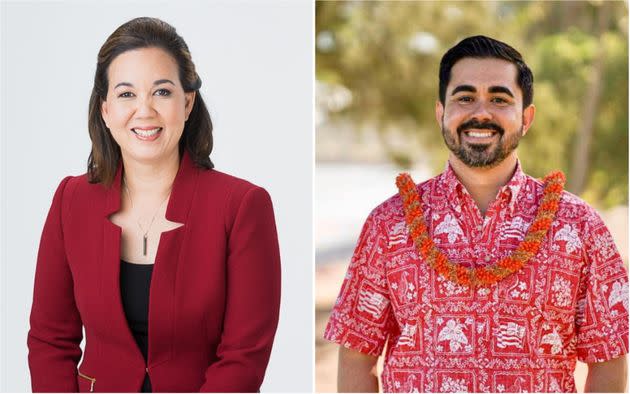 Former state Sen. Jill Tokuda (left) is supported by the Congressional Progressive Caucus. State Rep. Patrick Pihana Branco is backed by a cryptocurrency investor super PAC. (Photo: Facebook)