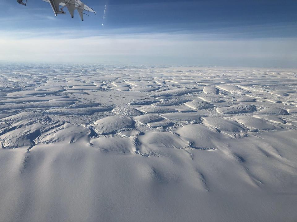 Broken ice where Thwaites Glacier heads out to sea. Ted Scambos