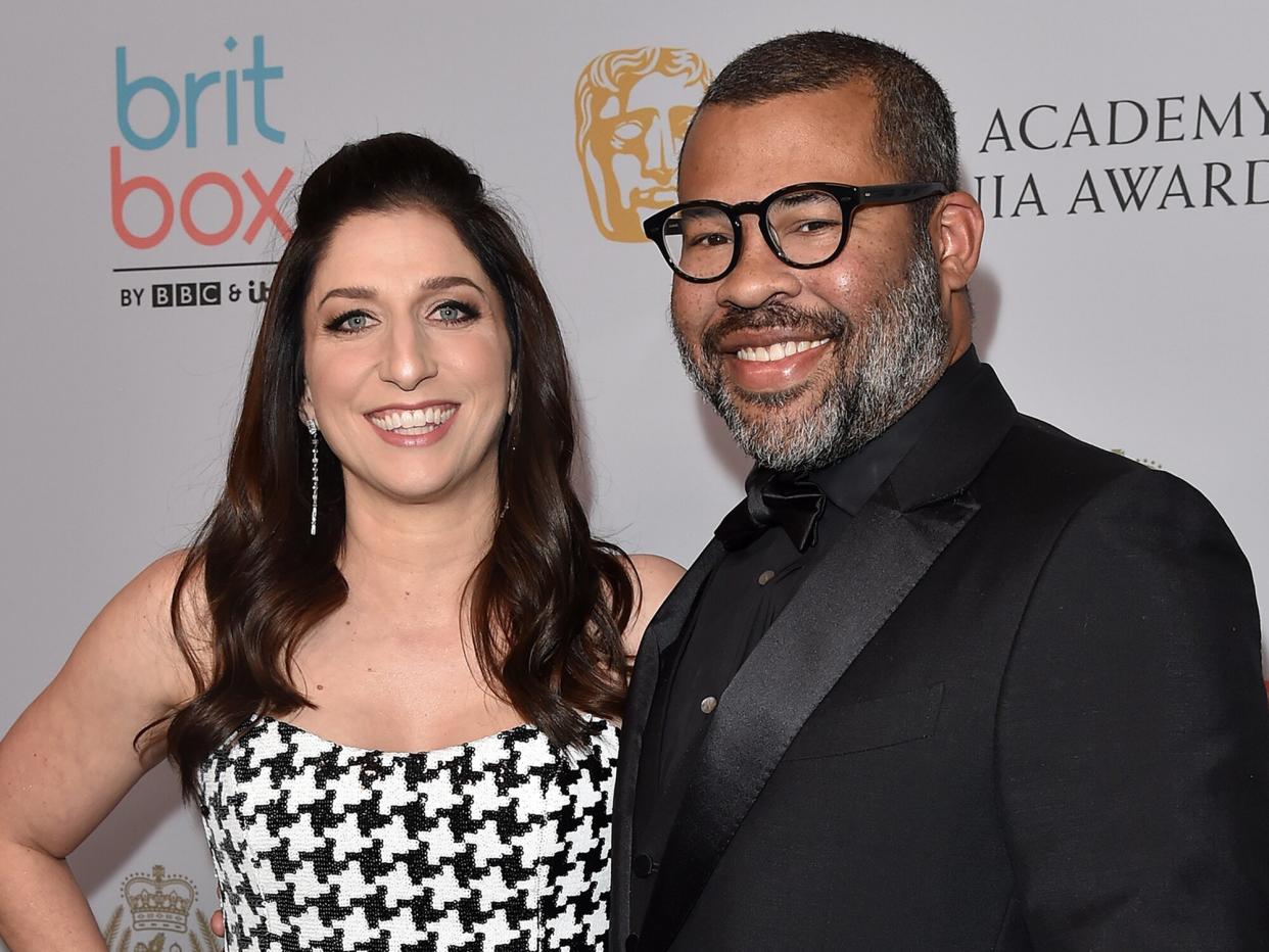 Chelsea Peretti and Jordan Peele attend the 2019 British Academy Britannia Awards presented by American Airlines and Jaguar Land Rover at The Beverly Hilton Hotel on October 25, 2019 in Beverly Hills, California