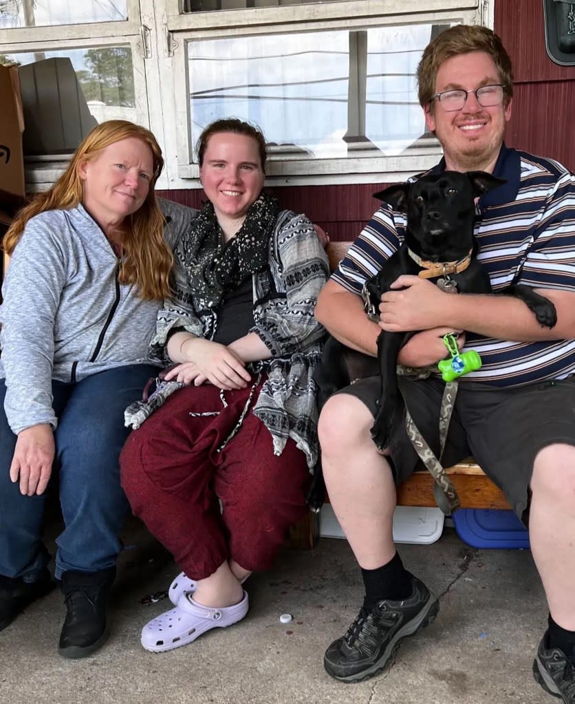 Victoria Heuermann (center) and Christopher Sheridan (right) with their mother, Asa Ellerup. Courtesy Melissa Moore