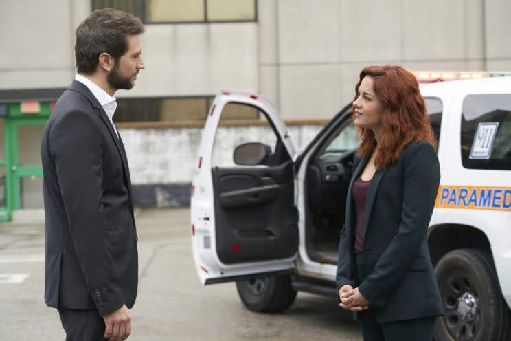 Luke Roberts and Sarah Greene (Credit: Steve Wilkie/eOne)