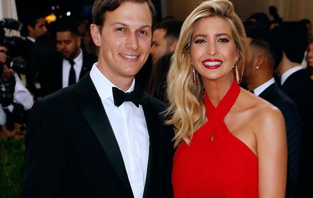 Ivanka and Jared at the Met Ball Gala. Source: Getty